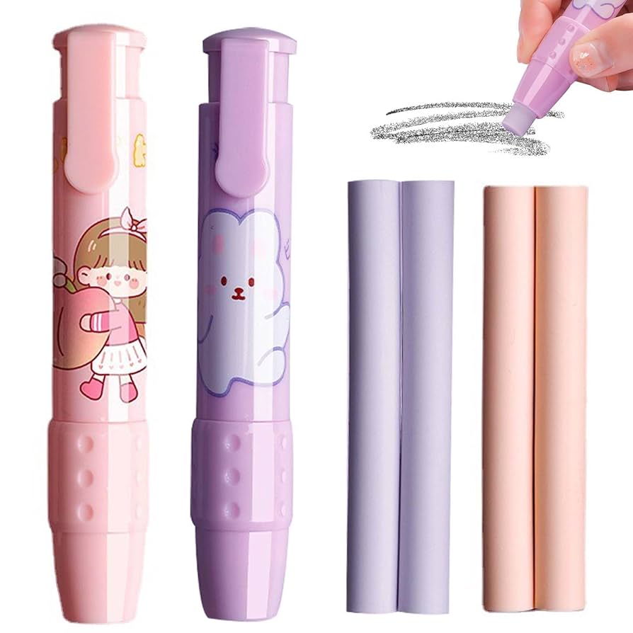 【専用ページ】文房具 Amazon | PAVIKE ペン型消しゴム 2本セット 替え芯4本付き